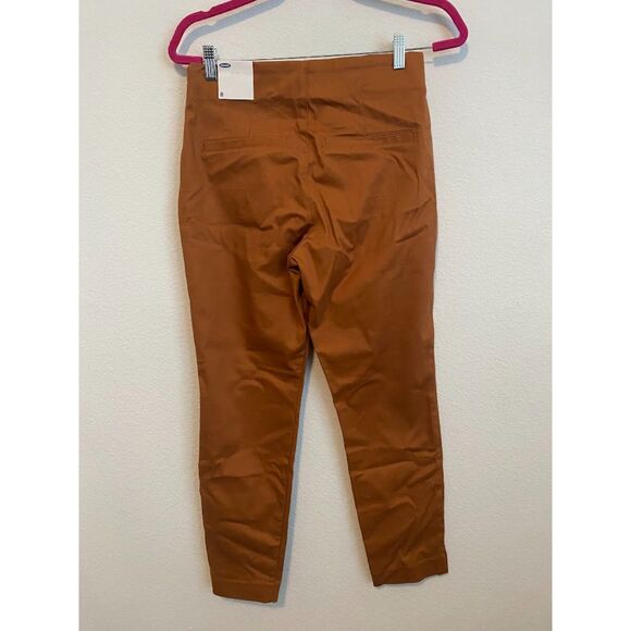 NWT Old Navy Women's Pants Size 8 Brown Chino Mid Rise Stretch - Picture 5 of 8